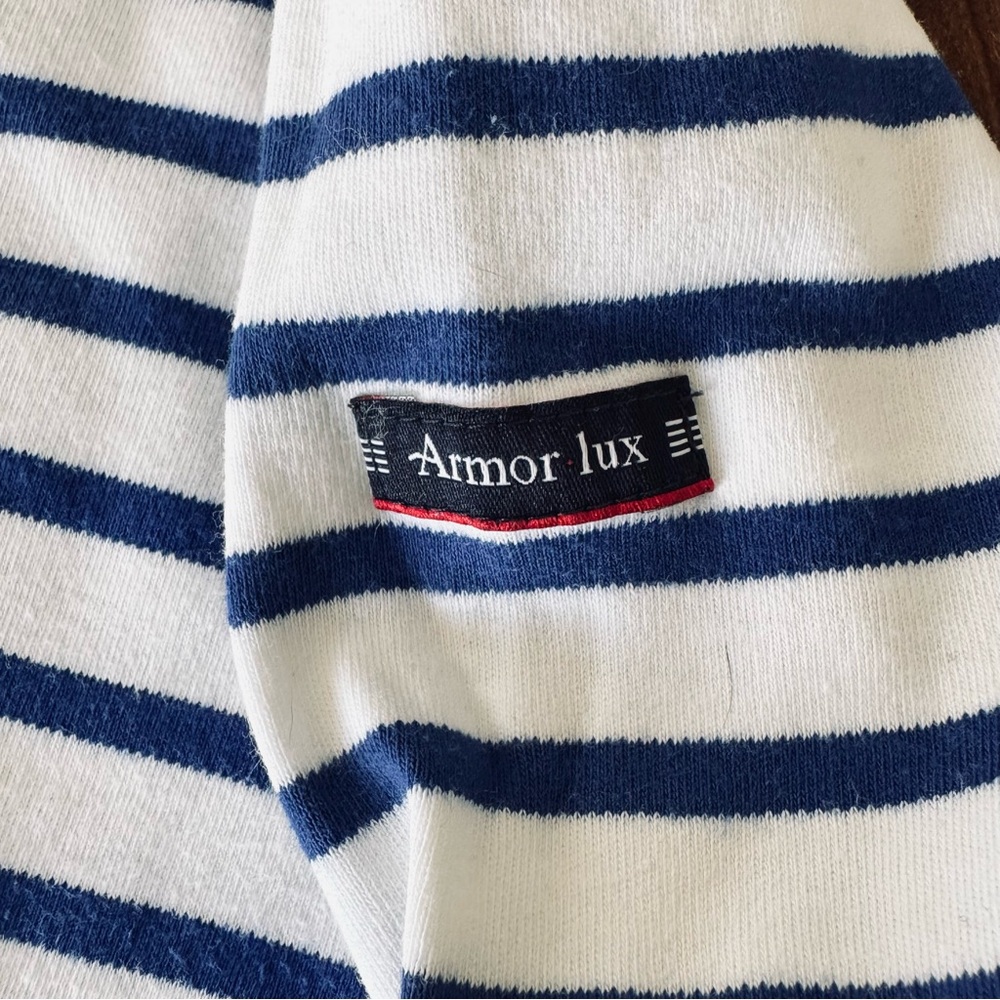 Armor Lux Navy and White Striped Top - Picture 3 of 4